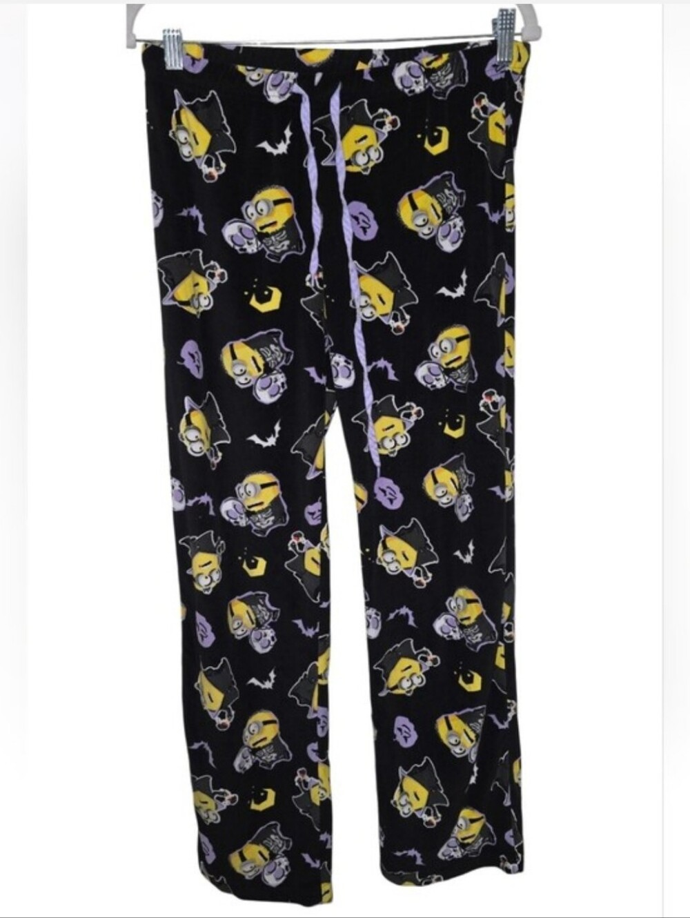 Women's  Black Minions Pattern Pajama Pants - Unbranded